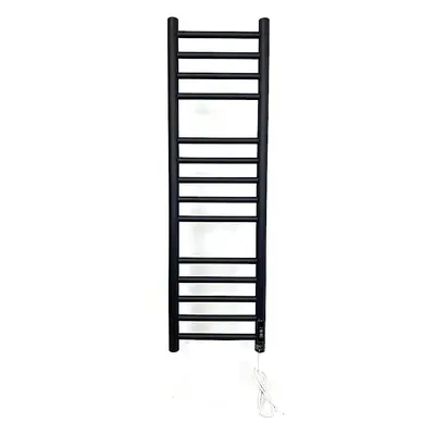 (300mm) Larne Dry Electric Black Stainless Steel Towel Rails