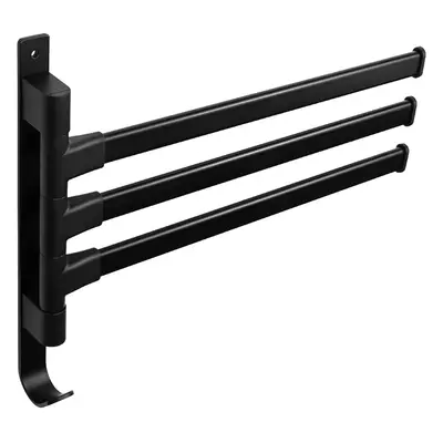 Swivel Towel Rail, Wall Mounted Towel Holder, Swing Towel Rack with Swivel Bars&1 Adjustable Hoo