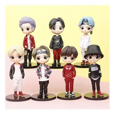 (Generation 6) 7Pcs/set BTS Bt21 Bangtan Boys Tiny Tan Figurine Model Fans Gift