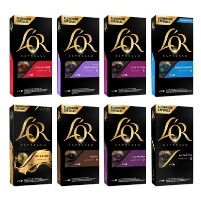 Favourites Assortment - Nespresso Compatible Coffee Pods (Pack of 8, Total Drinks)