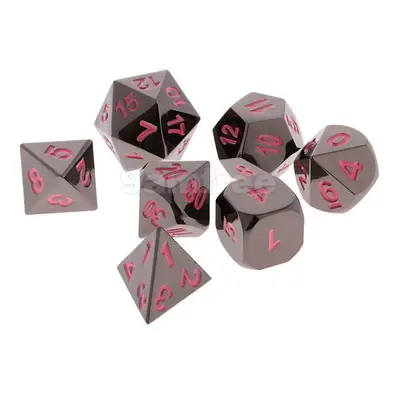 () Pcs Zinc Alloy Multisided Dice Set Role Playing Games DiceS Gadget With Bag