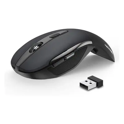 TECKNET Foldable Wireless Mouse, Portable Mini Mouse with USB Receiver, Buttons, Compatible with