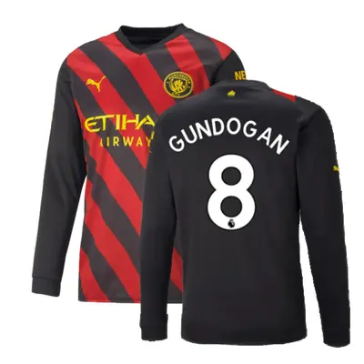 (L) Man City Long Sleeve Away Shirt (GUNDOGAN 8)