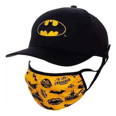 Batman DC Comics Symbol Face Mask & Snapback Hat Combo