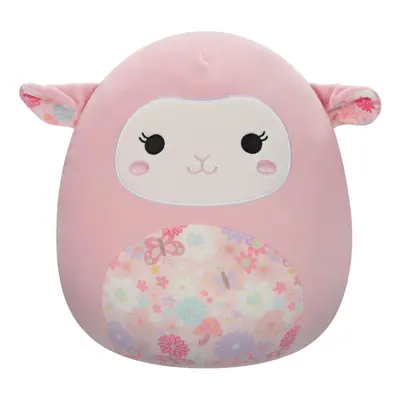 SQCR05430 12-Inch-Lala The Pink Lamb with Floral Ears and Belly, Multicolour