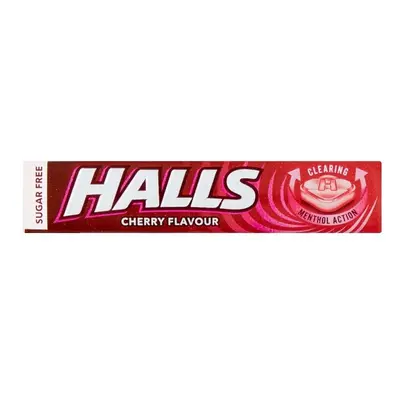 Halls Cherry Flavour Sugar Free Menthol Action Sweets - 32g