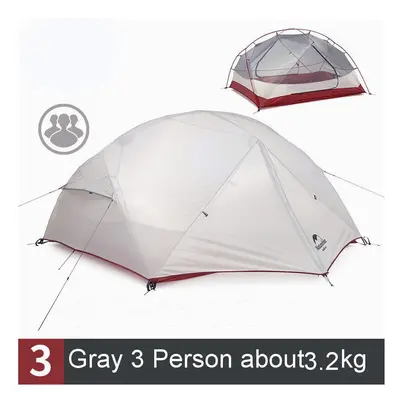 (3 person) Custom Mongar 2 People Waterproof Double Layer Outdoor Tent Aluminum Rod Gray Ultrali