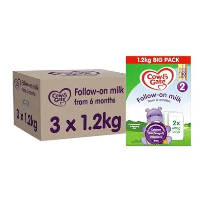 Cow & Gate Follow On Baby Milk Powder Formula, Months, 1.2K (Pack of 3)