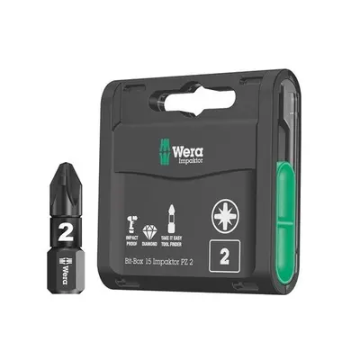 Wera WER057763 Bit-Box Impaktor PZ2 x 25mm Piece