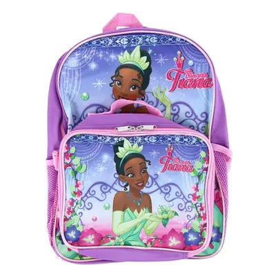 Princess Girls Tiana 16" Backpack W/ Detachable Lunch Box