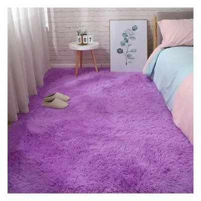 (purple, 200*250cm) Carpet Bedroom Bedside Carpet Plush Living Room Full Floor Mat Girl Ins Room