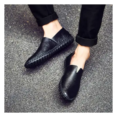 (black, EU: 50) Fall Men&apos;s Soft Moccasins Loafers Slip-on Driving Lightweight Flats Walking