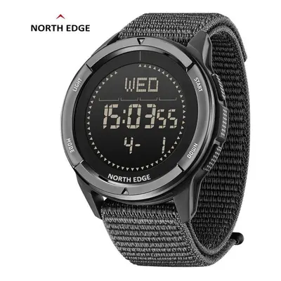 (black) North Edge Alps Men&apos;s Digital Carbon Fiber Watch Shock Militray Sports Super Light 