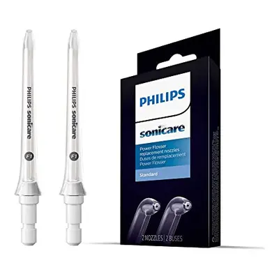 Sonicare Standard F1 Oral Irrigator Nozzle Twin Pack - Oral Water Flosser use with Philips Sonic