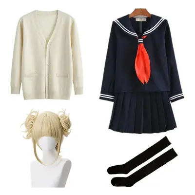 (black, S-(Suit+Wig)) Anime My Hero Academia Boku No Hero Academia Cosplay Costume Himiko Toga J