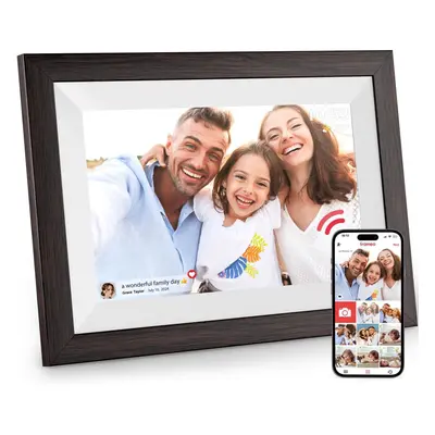 (10.1 Wood) Digital Photo Frame WiFi, 10.1 Inch Frameo Digital Picture Frame, 1280x800