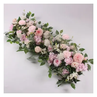 (light pink, cm) 50/100cm Wedding Flower Wall Arrangement Supplies Silk Artificial Flower Row De