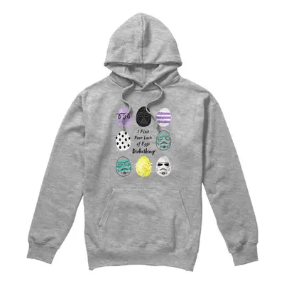 (L, Sport Heather) Star Wars Mens Your Lack Of Easter Eggs Disturbing Darth Vader Hoodie