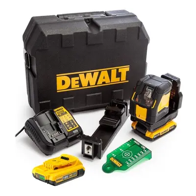 Dewalt DCLE34021D2 XR Compact Cross Line Green Laser 18V x 2.0Ah Li-ion + Case