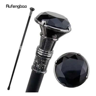 (as the picture) Black Diamond Type Silver Walking Cane Fashion Decorative Walking Stick Gentlem