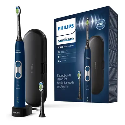 Philips Hx6871/47 Sonicare Built in Pressure Sensor Sonic Electric Tooth Brush, Navy Blue, Count