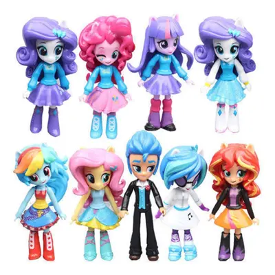 9PCS Equestria Girl Figures Monster High Dolls Toys Set Kids Gift