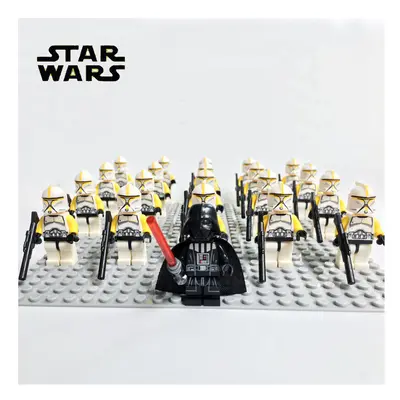 (Style A) 21pcs Star Wars Phase1 Clones Minifigures Contains Base Plate Is Included