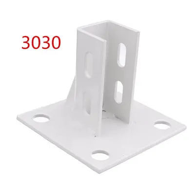 (3030) Aluminum Extrusions Square Foot Connector Cup Ground Fence Guardrail Base Accessories