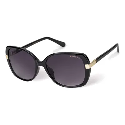 London MORWENNA Women's Oversized Butterfly Sunglasses, Gloss Black, mm