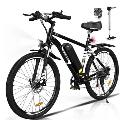 (Black) HITWAY Electric Bike BK15 E Mountain Bike, * 2.1/4.0 Electric Bicycle Commute E-bike wit