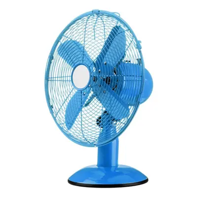 Oscillating Desk Fan with Speeds, Blue