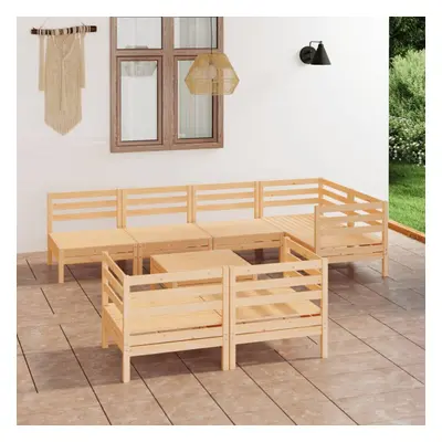 vidaXL Garden Lounge Set Wooden Outdoor Lounge Set Piece Solid Wood Pine