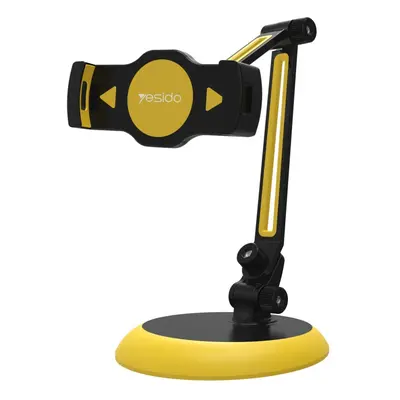 (Yellow) Universal Lazy Tablet Phone Stand Holder Flexible Desk Bed Mobile Phone Mount Holder Fo