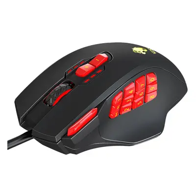 Programmable Gaming Mouse Buttons Adjustable 750-4000DPI RGB Backlit USB Wired Mouse with Detach