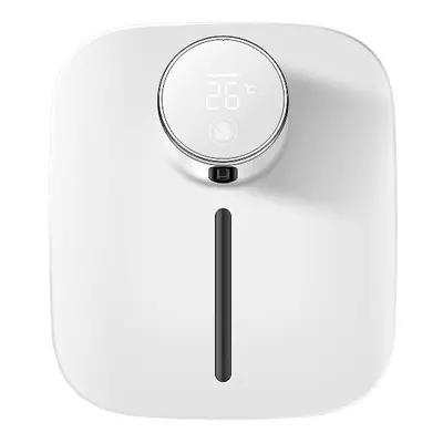 (White) Smart Temperature Display USB 320ml Wall-mounted Automatic Soap Dispenser Rechargeable W