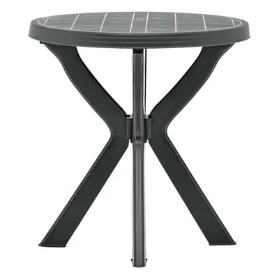 vidaXL Bistro Table Anthracite Ã70 cm Plastic Dining Table Outdoor Garden Desk