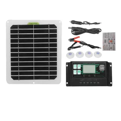 (30A) 50W Solar Panel Kit W/ 10A/30A/60A/100A Dual DC Current Solar Controller 12V Battery Charg