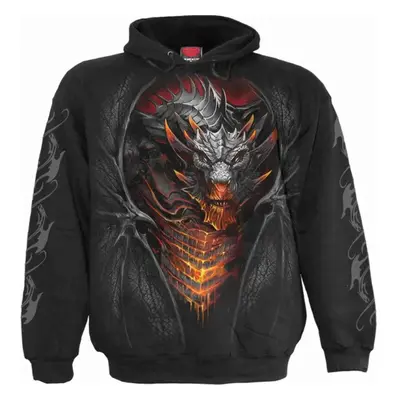 (4XL, Black) Spiral Direct Unisex Adult Draconis Hoodie