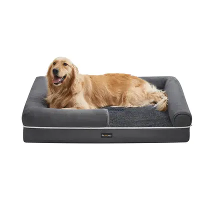 Feandrea Orthopedic Dog Bed, Dog Sofa with Sides, Removable Washable Cover, x x cm, Non-Slip Bot