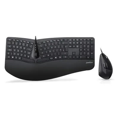 Perixx Periduo-505, Wired Ergonomic Split Keyboard and Vertical Mouse Combo with Adjustable Palm