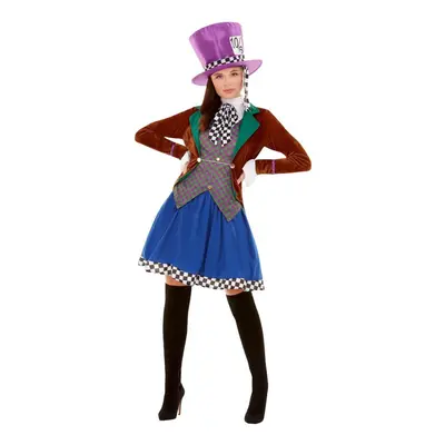 (S, Multicoloured) Smiffys Womens/Ladies Miss Hatter Costume Set