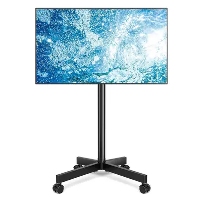 Mobile TV Stand for Inch LCD/LED Flat/Curved Screen TV Adjustable Height with Wheels Portable Gr