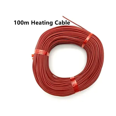 (100m) 12k 33ohm/m Infrared Carbon Fiber Heating Cable 3mm Silicone Rubber Jacket Heat Wires For