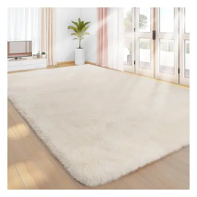 (200 x cm (Rectangular), Cream) Rugs Living Room 200x300cm, Cream Area Rugs for Bedroom