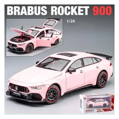 (pink, 1:24-size:21.2*8.1*5.8cm) 1/24 Scale Brabus Rocket Diecast Car Model Toy, Pull Back Toy V