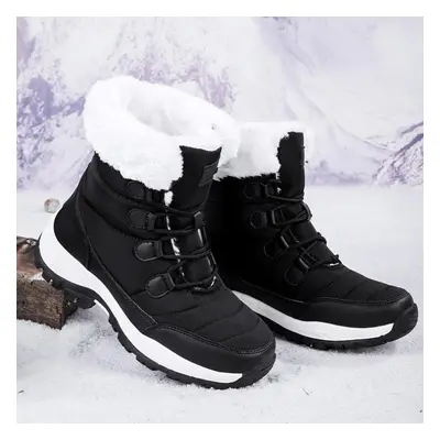 (black, 42) Mctin Women Winter Snow Boots Warm Platform Ladies Women&apos;s Shoes Fur Ankle Boot