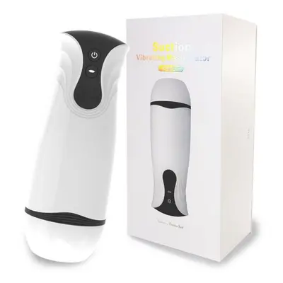 (white) New Automatic Male Masturbator Cup Blowjob Sucking Sex Machine Suction Blowjob Vagina Ma