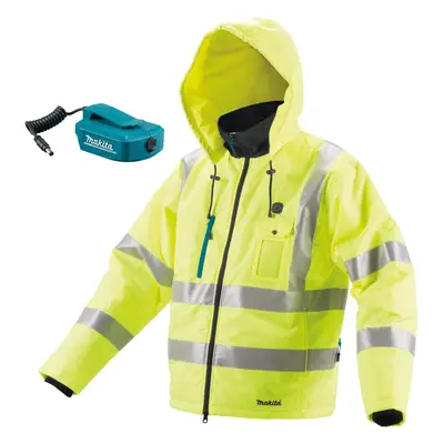 Makita DCJ206Z Hi Viz LXT 14.4v / 18v Cordless Battery Heated Jacket - Large