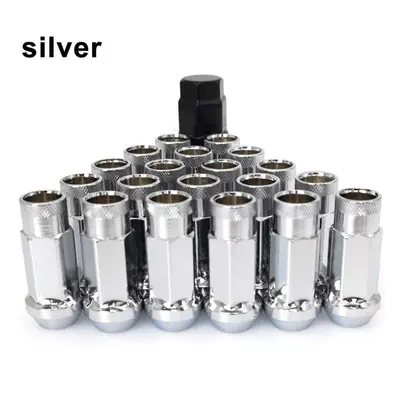 (silver, M12x1.5) Pcs/set Lug Nuts M12x1.25 / M12*1.5 Open End Wheel Nuts,taper Acorn Seat Forge