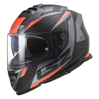 (XL) LS2 FF800 Storm ECE 22.06 Full Face Helmet Racer Matt Titanium / Orange